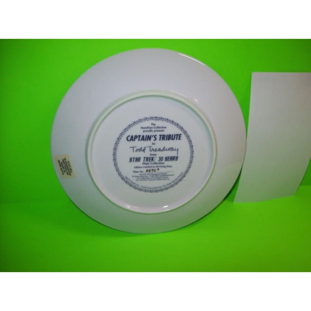 Star Trek Collector Plate Hamilton Numbered Captains Tribute COA Kirk Enterprise